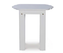 Flint White Wood Patio Adirondack End Table -Outdoor Decor Sales 810541705 3