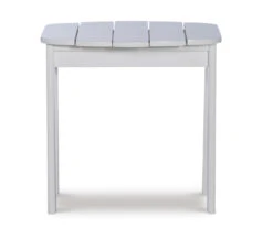 Flint White Wood Patio Adirondack End Table -Outdoor Decor Sales 810541705 5