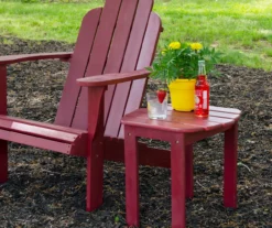 Flint Red Wood Patio Adirondack End Table 14 Flint Red Wood Patio Adirondack End Table -Outdoor Decor Sales 810541707 5