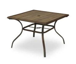 Marinda Wood Look Patio Dining Table