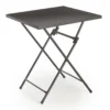 Black Square Steel Outdoor Folding Table -Outdoor Decor Sales 810545417