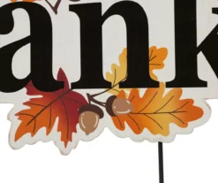 "Give Thanks" Autumn Leaves Yard Stake 11 "Give Thanks" Autumn Leaves Yard Stake -Outdoor Decor Sales 810547803 4