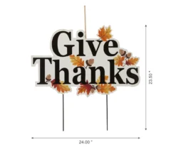 "Give Thanks" Autumn Leaves Yard Stake 12 "Give Thanks" Autumn Leaves Yard Stake -Outdoor Decor Sales 810547803 5