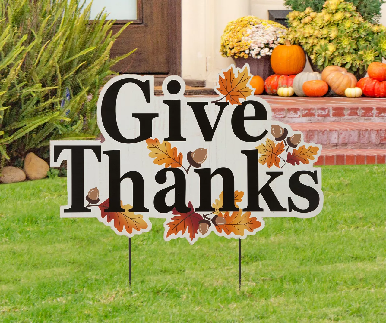 "Give Thanks" Autumn Leaves Yard Stake 8 "Give Thanks" Autumn Leaves Yard Stake - Image 6