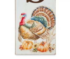 "Give Thanks" Turkey & Leaves Vertical Sign -Outdoor Decor Sales 810547805 4
