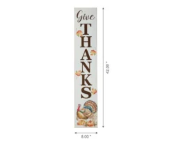 "Give Thanks" Turkey & Leaves Vertical Sign -Outdoor Decor Sales 810547805 5