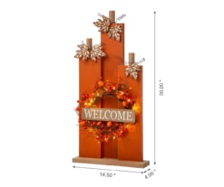 "Welcome" Light-Up Wreath Pumpkin Decor -Outdoor Decor Sales 810547855 A0 7