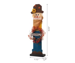 "Welcome" Light-Up Wreath Scarecrow Decor -Outdoor Decor Sales 810547856 10