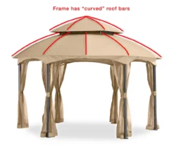 Heritage Hexagon Gazebo Replacement Riplock Canopy -Outdoor Decor Sales 810548647 4