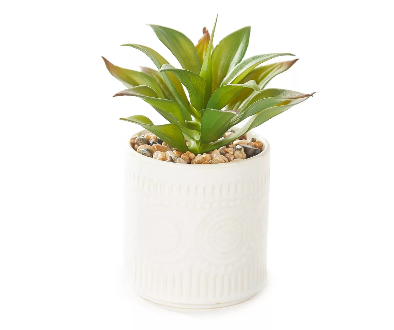 Greenery In Antique White Ceramic Pot 3 Greenery In Antique White Ceramic Pot