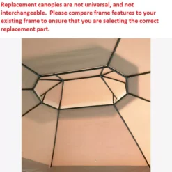Manhattan Gazebo Beige Replacement Riplock Canopy & Side Mosquito Netting Set -Outdoor Decor Sales 810549197 31