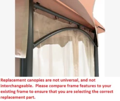 Manhattan Gazebo Beige Replacement Riplock Canopy & Side Mosquito Netting Set -Outdoor Decor Sales 810549197 4