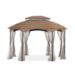 Manhattan Gazebo Canyon Stripe Replacement Canopy -Outdoor Decor Sales 810549206 71