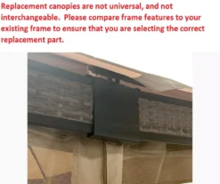 Lakewood Gazebo Beige Replacement Canopy -Outdoor Decor Sales 810549208 5