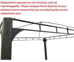 Shadow Creek Gazebo Beige Replacement Canopy -Outdoor Decor Sales 810549221 51