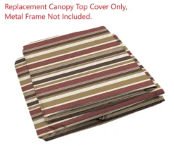 Shadow Creek Gazebo Canyon Stripe Replacement Canopy -Outdoor Decor Sales 810549223 21
