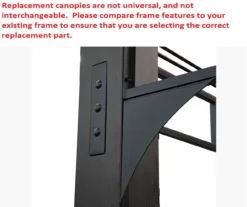 Shadow Creek Gazebo Canyon Stripe Replacement Canopy -Outdoor Decor Sales 810549223 31