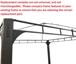 Shadow Creek Gazebo Canyon Stripe Replacement Canopy -Outdoor Decor Sales 810549223 51