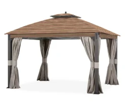 Shadow Creek Gazebo Canyon Stripe Replacement Canopy -Outdoor Decor Sales 810549223 61