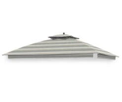 Shadow Creek Gazebo Stone Stripe Replacement Canopy -Outdoor Decor Sales 810549224 11