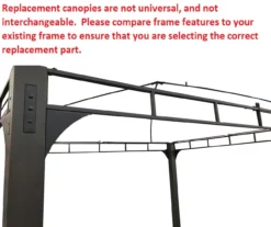 Shadow Creek Gazebo Stone Stripe Replacement Canopy -Outdoor Decor Sales 810549224 5