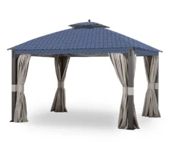 Shadow Creek Gazebo Midnight Blue Trellis Replacement Canopy 19 Shadow Creek Gazebo Midnight Blue Trellis Replacement Canopy -Outdoor Decor Sales 810549234 6