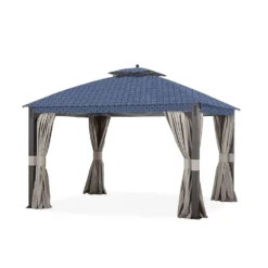 Shadow Creek Gazebo Midnight Blue Trellis Replacement Canopy 25 Shadow Creek Gazebo Midnight Blue Trellis Replacement Canopy -Outdoor Decor Sales 810549234 61