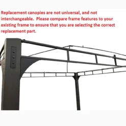 Shadow Creek Gazebo Palm Leaves Replacement Canopy -Outdoor Decor Sales 810549235 51