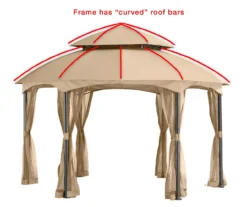 Heritage Gazebo Beige Replacement Canopy -Outdoor Decor Sales 810549236 4