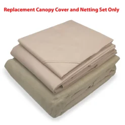 Heritage Gazebo Beige Replacement Riplock Canopy & Side Mosquito Netting Set -Outdoor Decor Sales 810549238 21