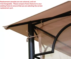Bamboo Look Gazebo Beige Replacement Riplock Canopy -Outdoor Decor Sales 810549240 4