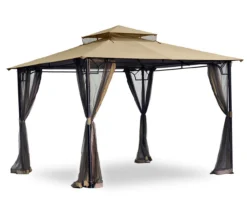 Bamboo Look Gazebo Beige Replacement Riplock Canopy -Outdoor Decor Sales 810549240 5