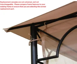 Bamboo Look Gazebo Beige Replacement Riplock Canopy & Side Mosquito Netting Set -Outdoor Decor Sales 810549241 3