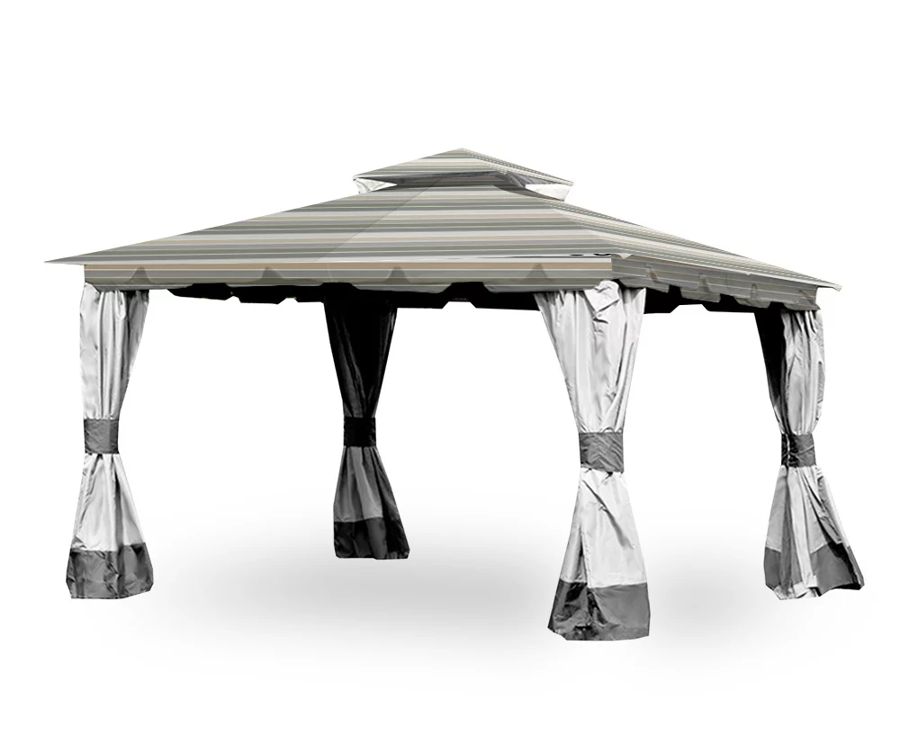 Monterey Gazebo Stone Stripe Replacement Canopy 3 Monterey Gazebo Stone Stripe Replacement Canopy