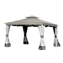 Monterey Gazebo Stone Stripe Replacement Canopy 14 Monterey Gazebo Stone Stripe Replacement Canopy -Outdoor Decor Sales 810549252 11