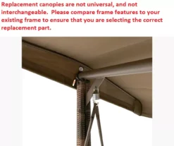 Palermo Swing Brown Replacement Canopy 14 Palermo Swing Brown Replacement Canopy -Outdoor Decor Sales 810549254 5