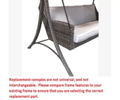Augusta Swing Beige Replacement Canopy -Outdoor Decor Sales 810549255 3