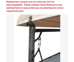 Augusta Swing Beige Replacement Canopy -Outdoor Decor Sales 810549255 4