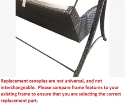 Augusta Swing Beige Replacement Canopy -Outdoor Decor Sales 810549255 6