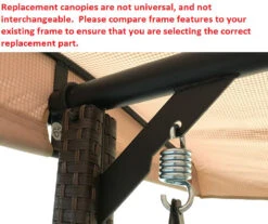 Wilson Fisher Wicker Swing Brown Replacement Canopy -Outdoor Decor Sales 810549261 4