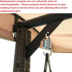 Wilson Fisher Wicker Swing Brown Replacement Canopy -Outdoor Decor Sales 810549261 41