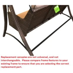 Wilson Fisher Wicker Swing Brown Replacement Canopy -Outdoor Decor Sales 810549261 51