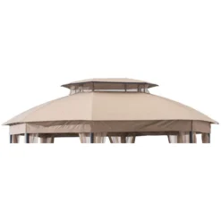 Jefferies Gazebo Beige Replacement Riplock Canopy -Outdoor Decor Sales 810549265 11