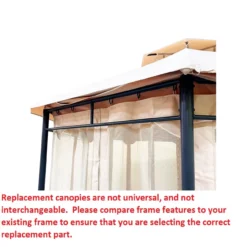 Jefferies Gazebo Beige Replacement Riplock Canopy -Outdoor Decor Sales 810549265 31