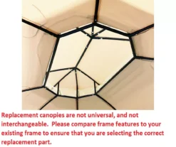 Jefferies Gazebo Beige Replacement Riplock Canopy -Outdoor Decor Sales 810549265 4