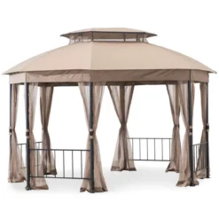 Jefferies Gazebo Beige Replacement Riplock Canopy -Outdoor Decor Sales 810549265 61