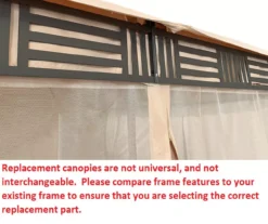 Westbrook Gazebo Beige Replacement Canopy -Outdoor Decor Sales 810549273 4