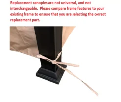 Westbrook Gazebo Beige Replacement Riplock Canopy & Side Mosquito Netting Set -Outdoor Decor Sales 810549275 5