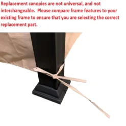 Westbrook Gazebo Beige Replacement Riplock Canopy & Side Mosquito Netting Set -Outdoor Decor Sales 810549275 51