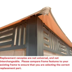 Westbrook Gazebo Beige Damask Replacement Canopy -Outdoor Decor Sales 810549281 31